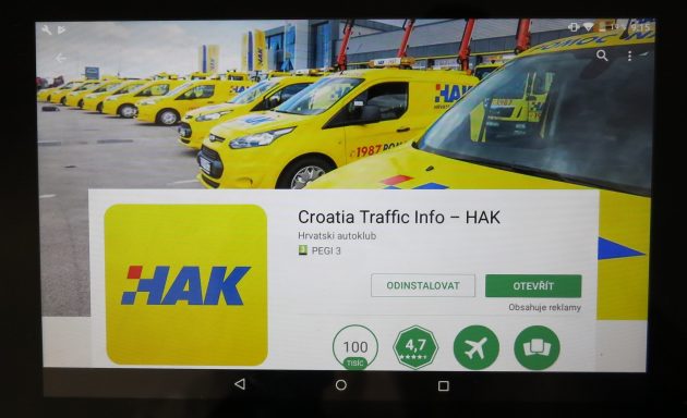 Aplikace Croatia Traffic Info HAK
