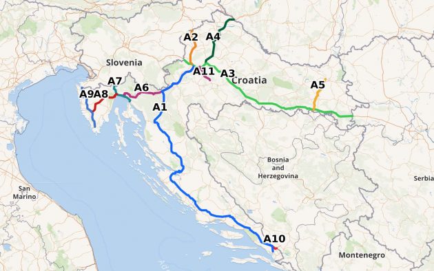 dálnice v chorvatsku