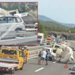 Neobvyklá nehoda na chorvatské dálnici: Loď se převrátila, provoz je značně zpomalený